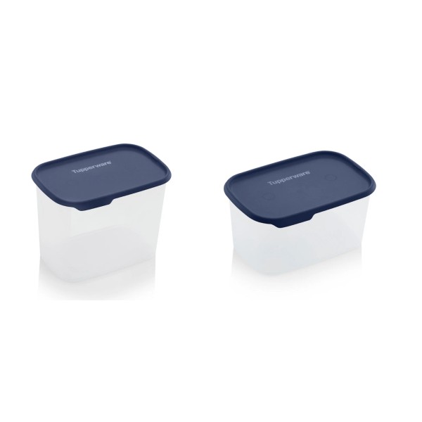 Tupperware One Touch Fresh Food Containers Set 18.5+15 cups Blue