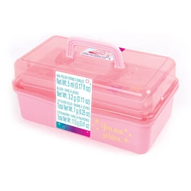 3C4G Pink and Gold Hard Case Makeup Storage Set - Kids Makeup Kit for Girls and Teens - Includes Storage Case, 5 Eyeshadows, 1 Blush, 2 Lip Glosses & 1 Nail Polish - Ages 8+ by Make It Real