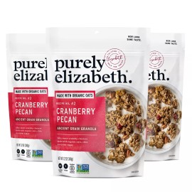 purely elizabeth. Cranberry Pecan Ancient Grain Granola 12 Ounce Pack of 3 Gluten Free Vegan