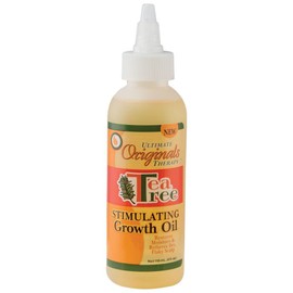 Originals by Africa's Best Therapy Tea Tree Oil Stimulating Growth Oil - Moisturizing Treatment for Hair and Scalp, Relieves Itchiness and Flakiness, Replenishes Brittle Hair, 4oz Bottle