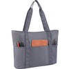 MAYMOONER Grey Laptop Tote Bag for Women Large Nylon Handbag