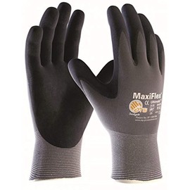 2 Pair MaxiFlex Ultimate nitrile foam palm coated work gloves, Size:XL