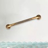 Antique Style Brass Carved Shower Tub Safety Grab Bar Wall