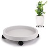 itechpanda Outdoor Roll Around Plant Caddy with Wheeled Planter Pallet,