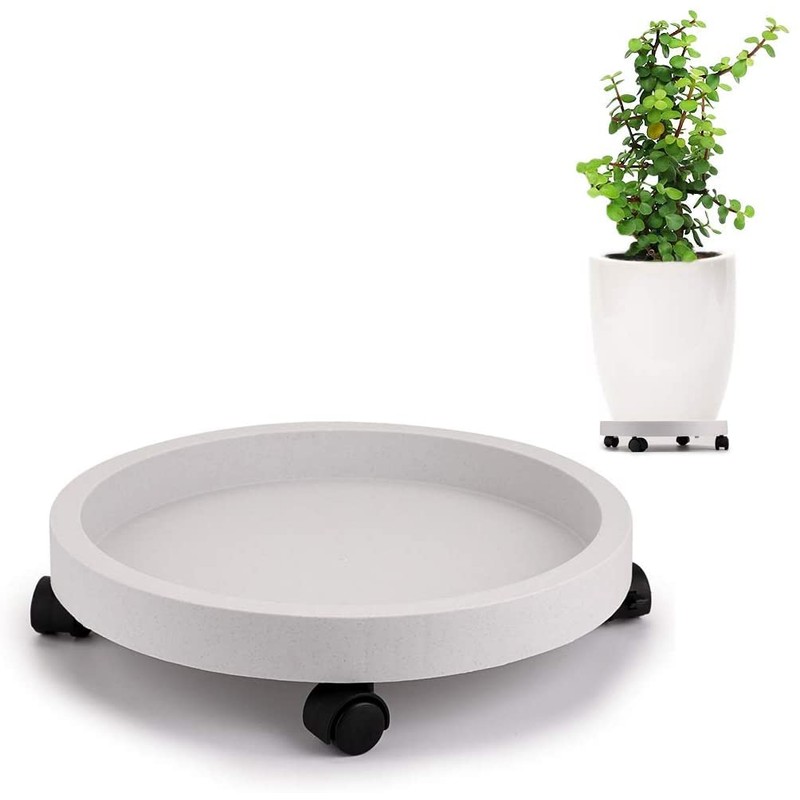 itechpanda Outdoor Roll Around Plant Caddy with Wheeled Planter Pallet,