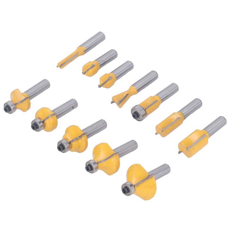 12PCS Router Bits 8mm Shank Carbide Blade Woodworking Milling Cutter