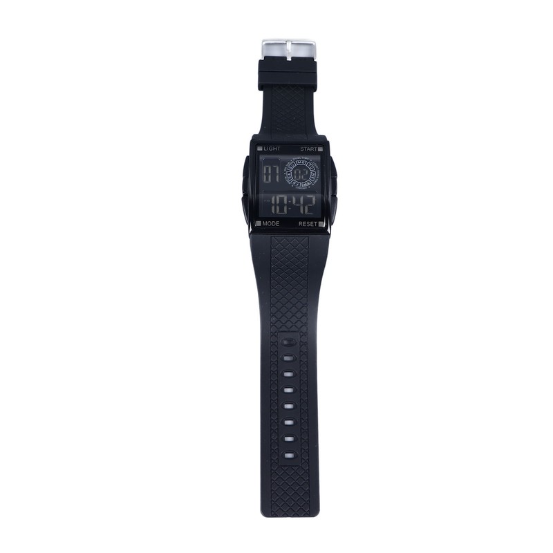 Digital Sport Watch Waterproof Stopwatch PU Leather Strap LED Luminous
