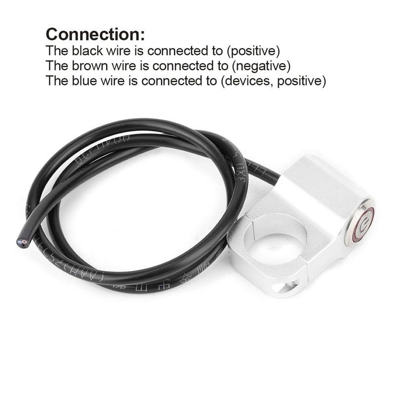 Yuecoom Motorcycle Handlebar Switch, 3-Wire Switch with Indicator Switch for