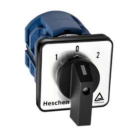 Heschen Universal Rotary Cam Selector Changeover Switch, SZW26-63/D202.2, 660V 63A, ON-OFF-ON 3 Position, 2 Phase, 8 Terminals, TUV