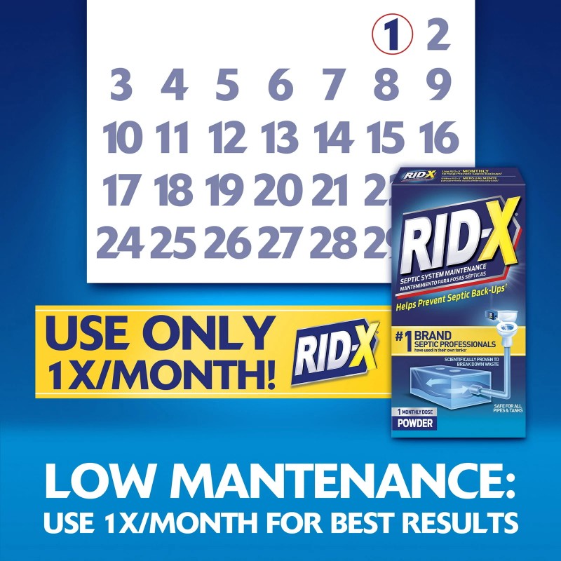 Rid-X 2 PACK - RID-X Septic Treatment, 2 Month Supply