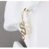 Gold snake earrings asp cleopatra toga serpent post stud dangle