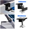 Coomoors 12 cm Solar Panel Mount Kit, Solar Panel Bracket,
