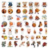 100 pcs Basketball Stickers Pack,Cute and Cool Vinyl Waterproof Stickers