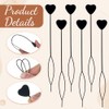 20Pcs Quick Topsy Beader Hair Set, Black Hair Loop Threader