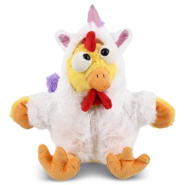 DolliBu Yellow Rooster Unicorn Plush Stuffed Animal Toy - Super Soft Roostercorn Dress Up with Removable Plush Unicorn Outfit, Cute Fantasy Farm Life Gift – 10.5 Inches