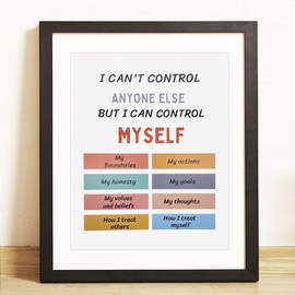 Control Print - Boho Classroom Decor,School Psychologist Office Decor,Counselor Office Decor,Social Work Office Decor,Therapist Office Decor,Educational Wall Art,Kid's Room Decor,No Framed (8x10 INCH）