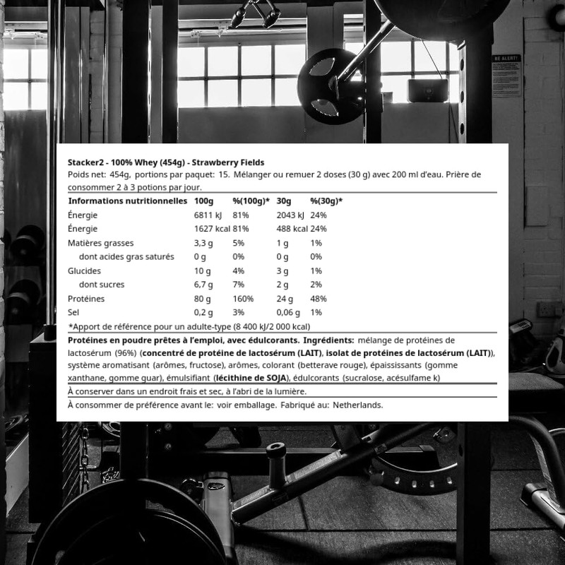 Stacker2 100% Whey Strawberry Fields, 16 oz