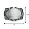 Schnalle123 Belt Buckle Western Texas Cowboy Flower 3D Look for