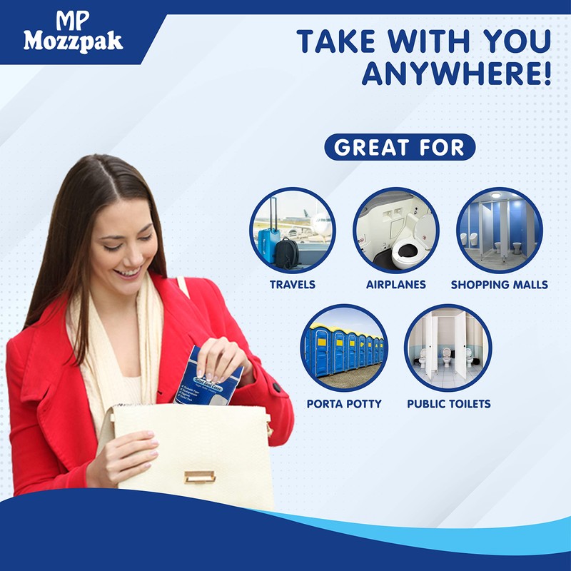 MP MOZZPAK Toilet Seat Covers Disposable (100 Pcs) - XL