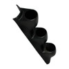 GlowShift Universal Black Triple Pillar Gauge Pod - Fits Any