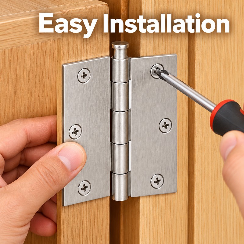 Stainless Steel Door Hinges 1/2/3/4 Inch – Universal Furniture Cabinet