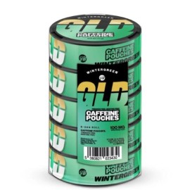 GLD Caffeine Pouches - Natural Caffeine, 100mg - Wintergreen - 5 Packs/Can