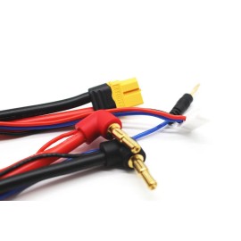 Racers Edge - Pro Charge Lead Set 4mm / 5mm Bullet, Female XT60, 18" Long