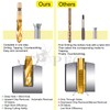 TOPEC Tap Bit Set, 3-in-1 HSS Titanium Coated Combination Drill