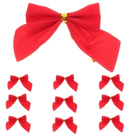 Ciieeo 12pcs Christmas Bow Decoration Sweet Velvet Bows Mini Christmas Bowknot Ornament Hanging Decoration for Christmas Tree Wedding Party