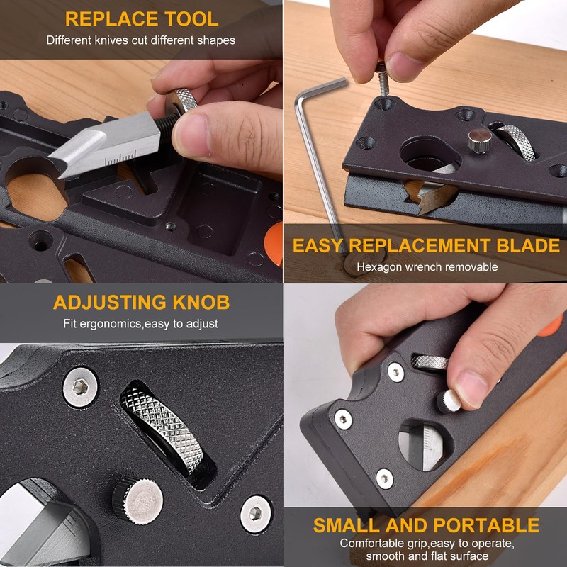 Eewudwok Chamfer Plane, Hand Chamfering Wood Planer, Premium Woodworking Edge