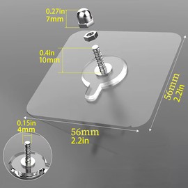 Oruiiju Adhesive Wall Screws Hanging Nails，30 Pack Adhesive Hooks（0.4inch），Waterproof and Rustproof to use Inside Kitchen, Bathroom, Home and Office