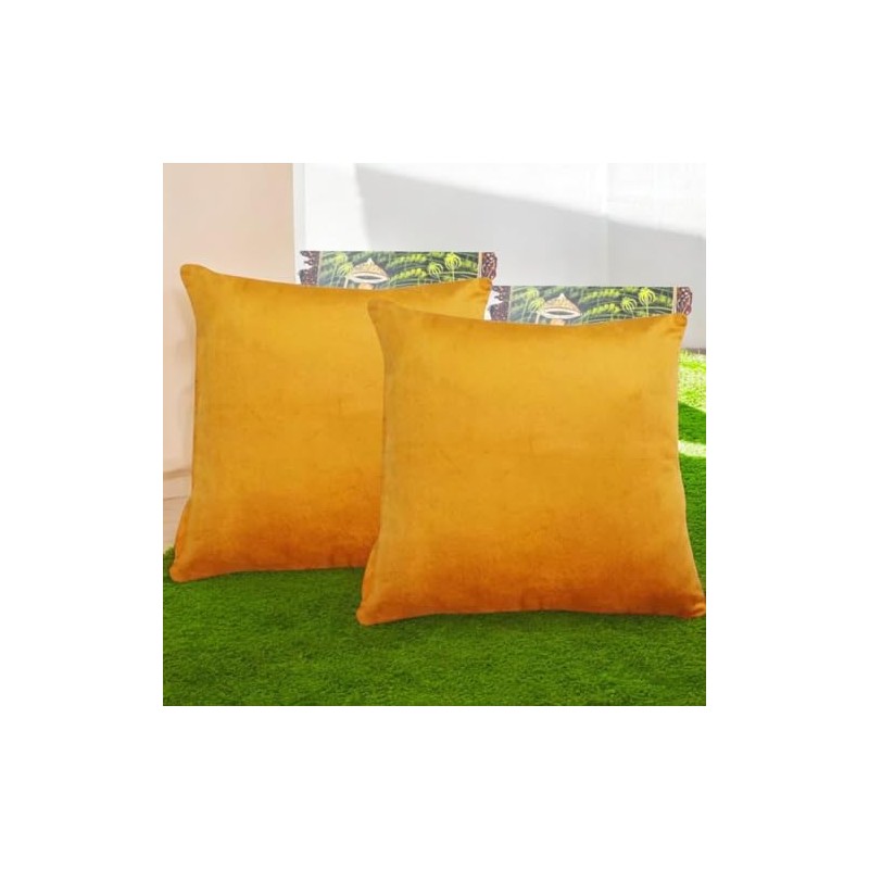 Seechoo Velvet Cushion Covers, Set of 2, 45cm x 45cm,
