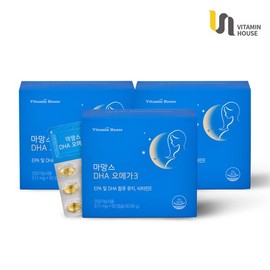 Vitamin House 마망스 DHA 오메가3 60캡슐 3박스 (3개월분) Mamans DHA Omega-3 60 Capsules 3 Boxes (3 Months Supply)