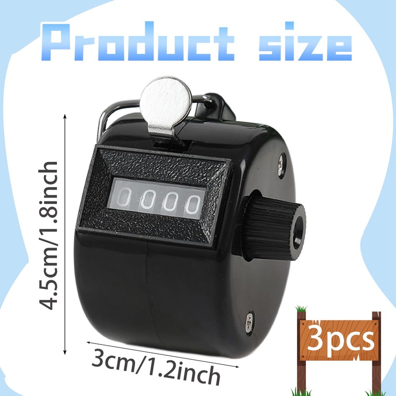 3 pcs Clicker Counter, Tally Counter, Handheld Counters, Counter Feel
