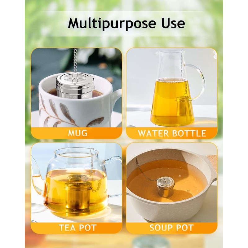 House Again 2 Pack Tea Infuser, Extra Fine Mesh Tea