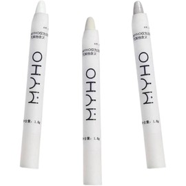 Set 3 Lapiz Resaltador Gusano de Seda Nacarado de Diamante Brillo Mate Sombra de Ojos Maquillaje Delineador en Barra Cremoso Impermeable (Plata Blanco Perla)