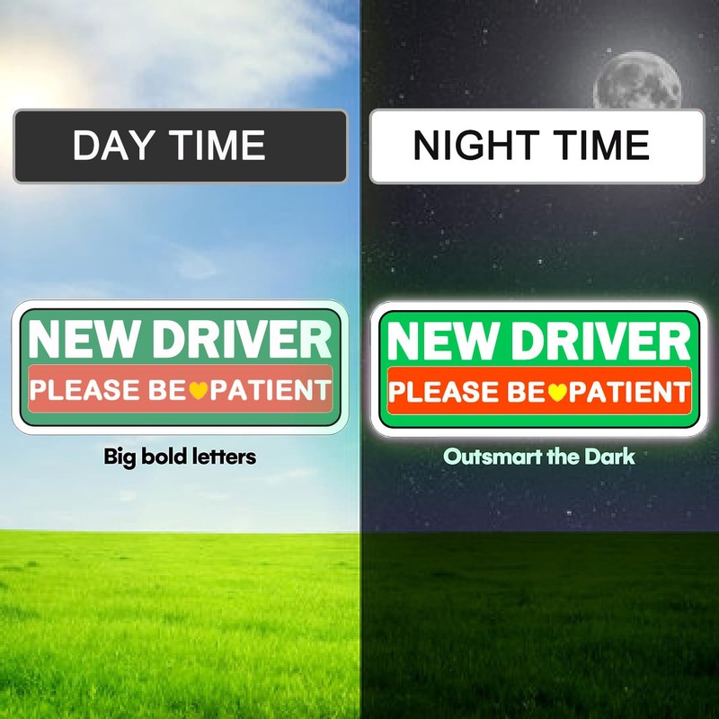 3 Pcs New Driver Car Magnet for Car, Colorful Magnetic