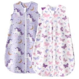 Yoofoss Baby Sleep Sack 6-12 Months, 1.5 Tog Sleep Sack, Fleece Baby Wearable Blanket with 2-Way Zipper, Infant Sleeping Sack, Soft Warm Lightweight(Small)