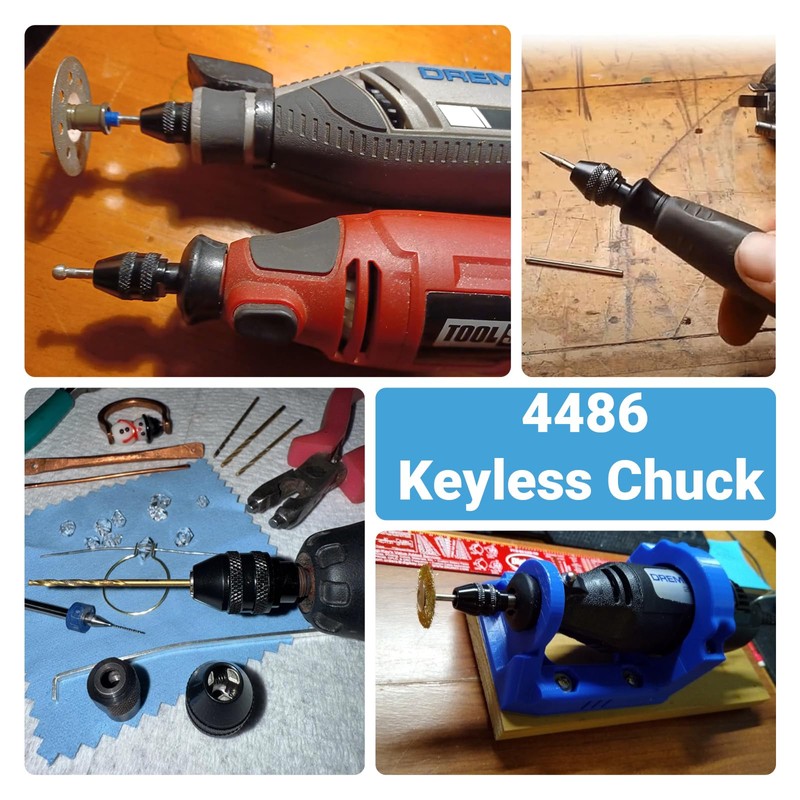 4-Pack 4486 Quick Change Keyless Drill Chuck for Dremel Rotary
