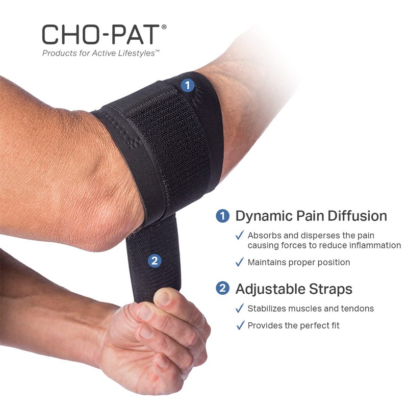 Cho-Pat Medium Black Golfers Elbow Support