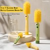 Kesttenn Silicone Baby Bottles Brushes Set,4 -in-1 Baby Bottles Cleaner