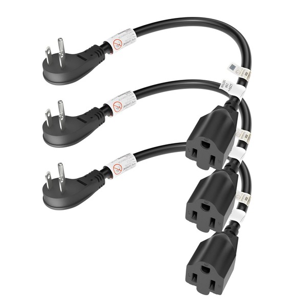 FIRMERST 1875W 15A Flat Plug Extension Cord 14 AWG 1ft