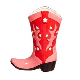 Sass & Belle Cowboy Boot Vase - Red
