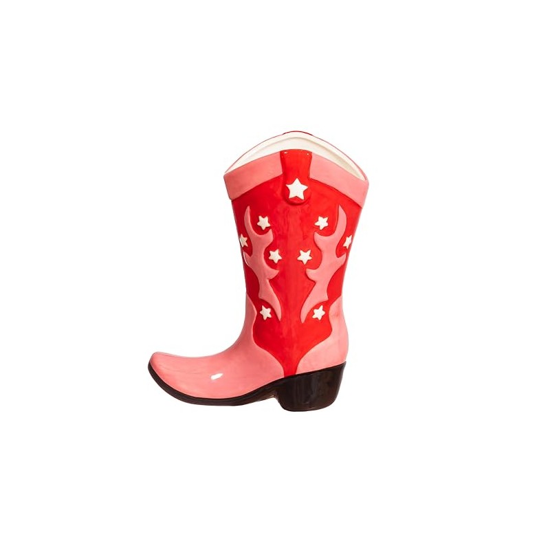 Sass & Belle Cowboy Boot Vase - Red