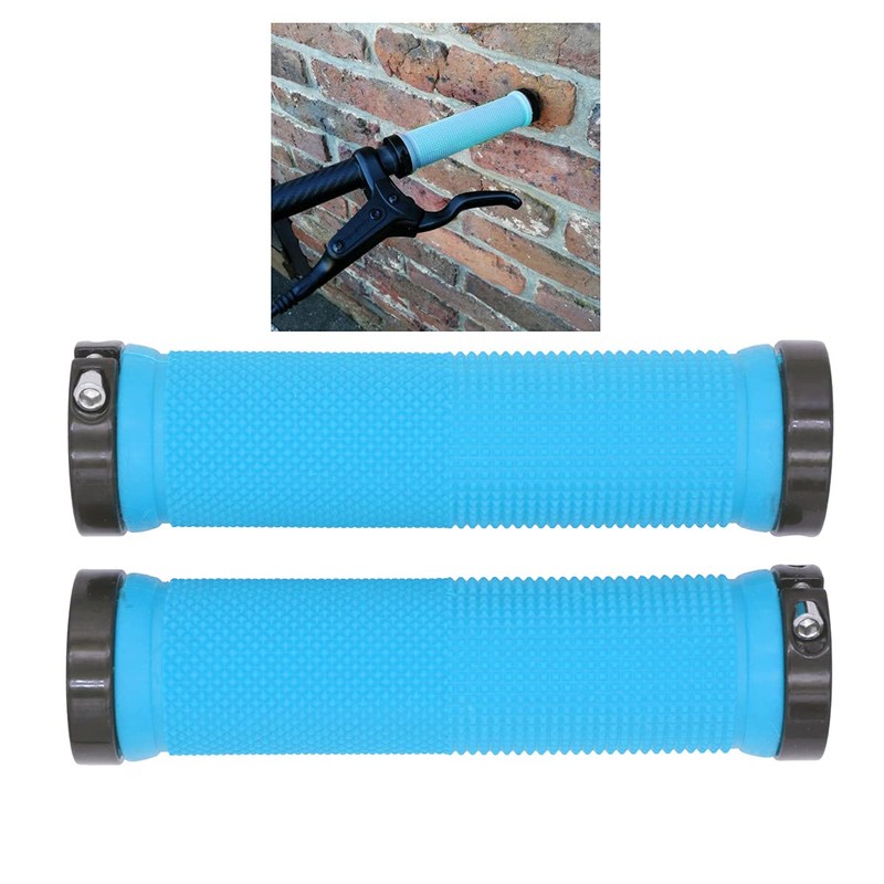 PLATT Bike Handlebar Grips with Aluminum Lock Non-Slip Rubber Bicycle