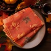 Breling 4 Pcs Fall Leaves Embroidery Tulle Napkins Thanksgiving Maple