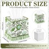 Lounsweer Agate Green Hand Block Printed Cotton Tissue Box Cover