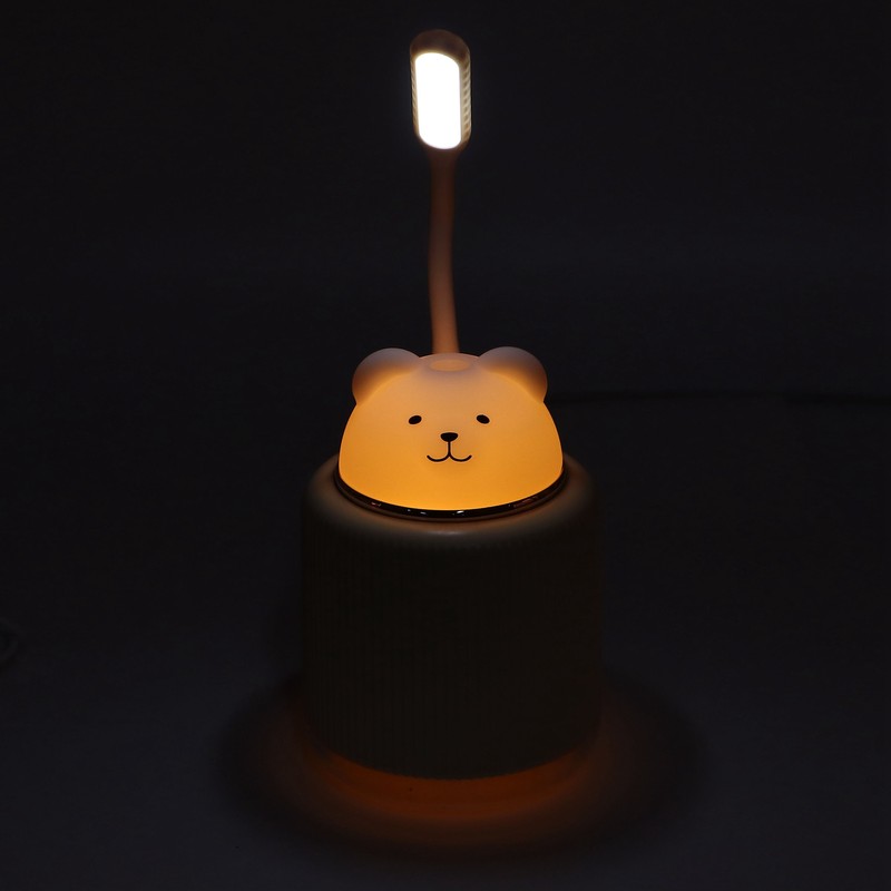 Mini Humidifiers Lovely Cartoon Style Humidifying Device with Light for