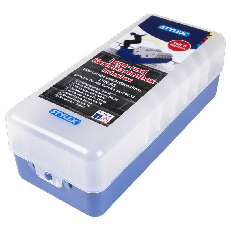 All-Purpose Storage Box, Card Index Box, DIN A8, Set of