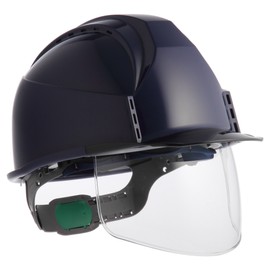Sumibe Techno Plastics Helmet KKC3 Series With Ventilation, Transparent Visor, Shield, Styrofoam Liner KKC3S-B-PNE-S